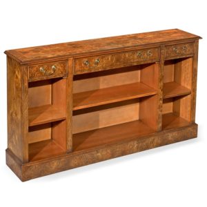 Bespoke 5ft Open Bookcase Burr Elm