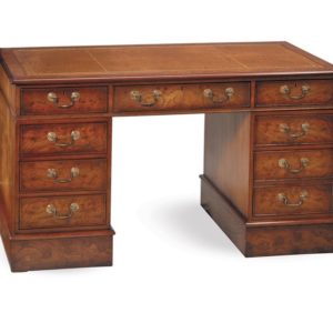 Bespoke Pedestal Desk Burr Elm