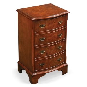 Bespoke Serpentine Chest Elm - 4 Drawer
