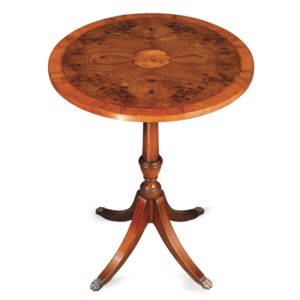 Bespoke Regency Style Lamp Table Burr Elm