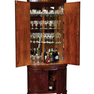 Bespoke Corner Cocktail Cabinet Mahogany