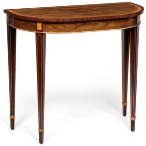 Bespoke D Shaped Console Table Mahogany