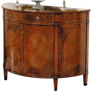 Bespoke Demi-Lune Commode Mahogany & Rosewood