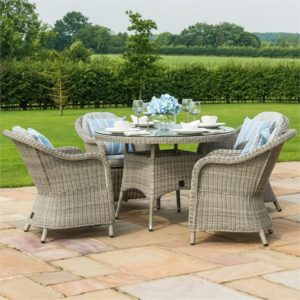 Oxford Heritage 4 Seater Round Dining Set