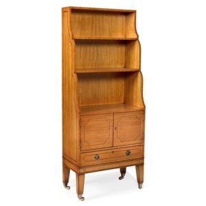 Bespoke Open Waterfall Bookcase Satinwood