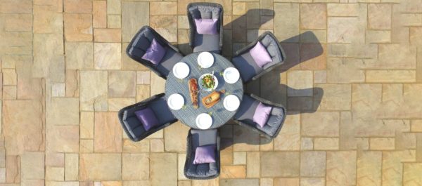 Victoria 6 Seater Round Dining Set - Image 2
