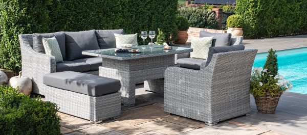 Ascot 3 Seater Sofa Dining Set with Rising Table - Image 3