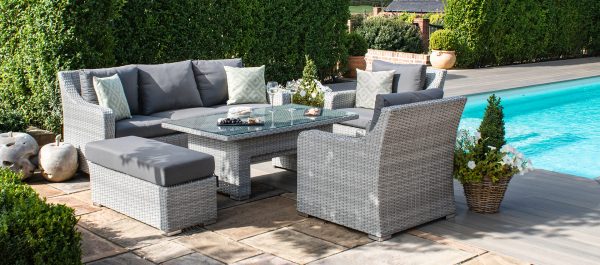 Ascot 3 Seater Sofa Dining Set with Rising Table - Image 4