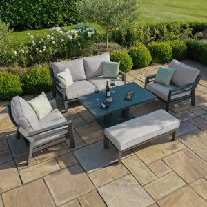 New York 2 Seater Sofa Set with Rising Table