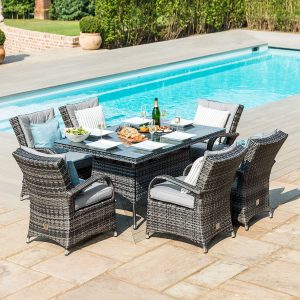 Texas 6 Seater Rectangular Dining Set with Ice Bucket