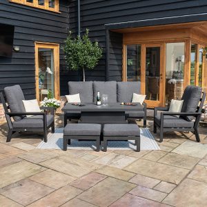 Manhattan Reclining 3 Seater Sofa Set with Rising Table