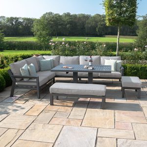 New York Corner Dining Set with Rising Table