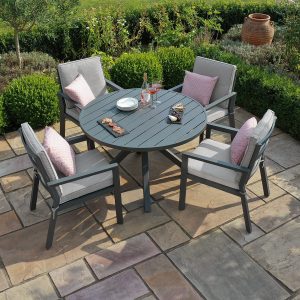 New York 4 Seater Round Dining Set