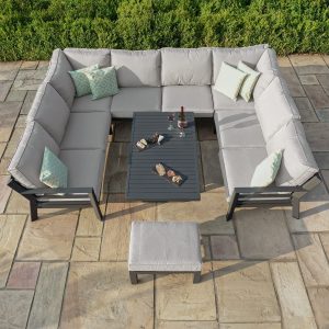 New York U Shaped Corner Set with Rising Table