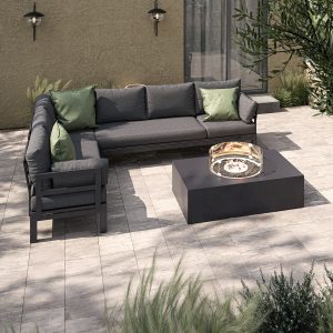 Oslo Corner Group with Fire Pit Coffee Table