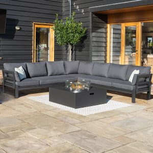 Oslo Large Corner Group with Fire Pit Coffee Table