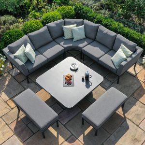 Pulse Deluxe Square Corner Rising Table Dining Set
