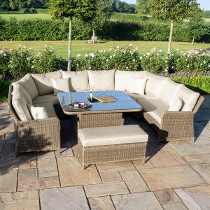 Winchester Royal U Shaped Sofa Set with Rising Table & Ice Bucket