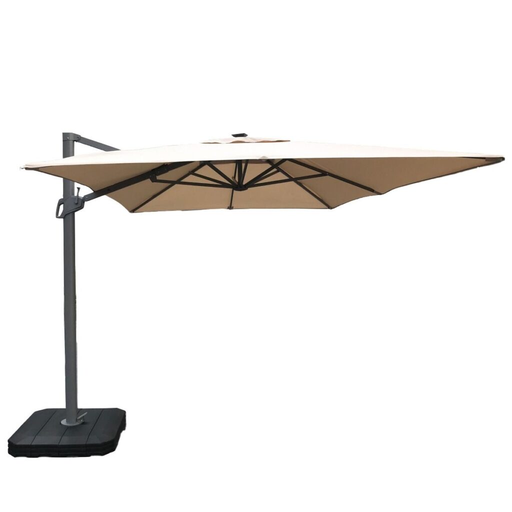 Atlas 3.3m Rectangular Cantilever Parasol with LED Lights Sussex