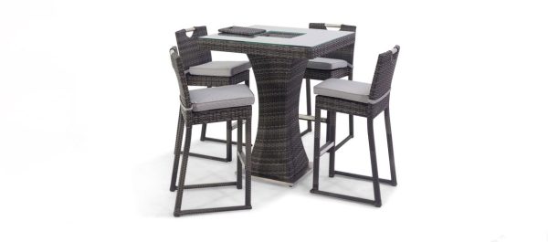 Flatweave 4 Seat Bar Set with Ice Bucket