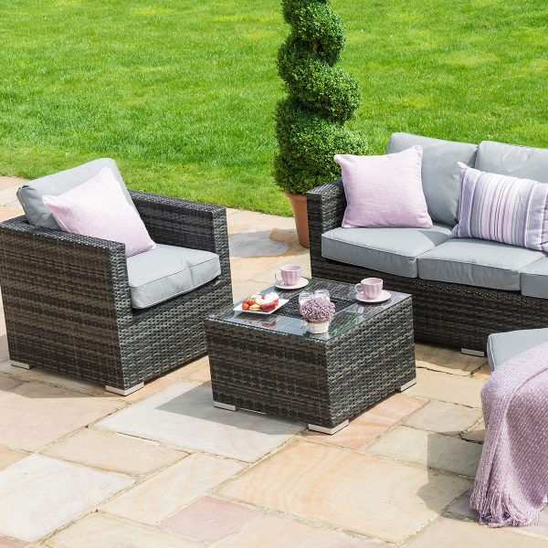 Georgia 2 Seater Sofa Set with Ice Bucket Coffee Table - Image 9