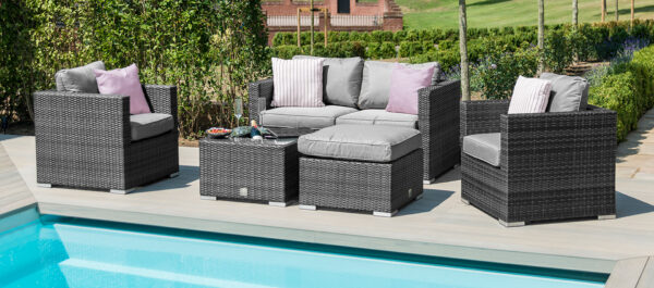 Georgia 2 Seater Sofa Set with Ice Bucket Coffee Table - Image 5