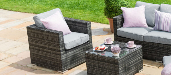 Georgia 2 Seater Sofa Set with Ice Bucket Coffee Table - Image 4