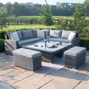 Kingston Deluxe Corner Dining Set with Rising Table