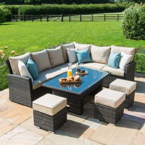 Kingston Left Handed Corner Dining Set with Rising Table